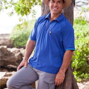 UV Skinz Sun Protection Polo 1/2 zip Men's Shirt